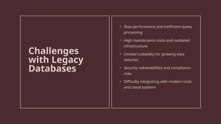 Legacy Database Legacy Database Modernization: Transforming Data Systems for Future ...
