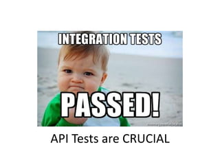 API Tests are CRUCIAL
 