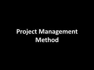 Project Management
Method
 
