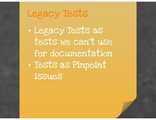From Legacy Code to Legacy Tests