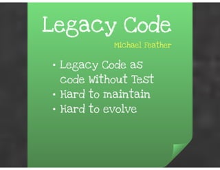 From Legacy Code to Legacy Tests