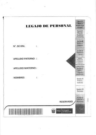 LEGAJO DE PERSONAL | PDF