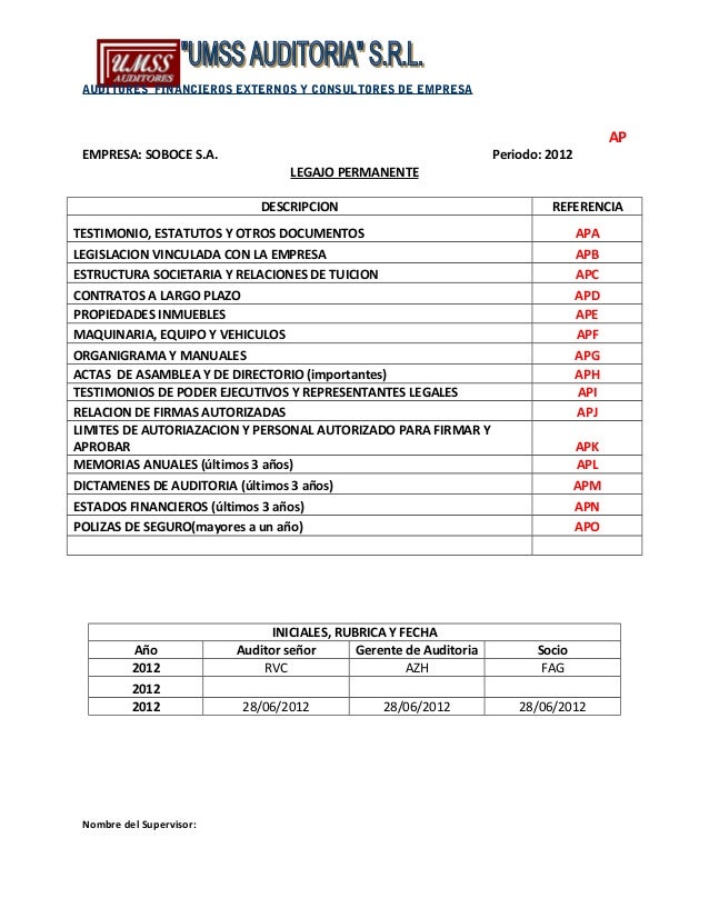 LEGAJO DE AUDITORIA EPUB LEGAJO DE AUDITORIA EPUB