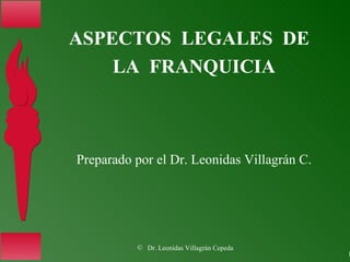 [object Object],[object Object],Preparado por el Dr. Leonidas Villagrán C. 