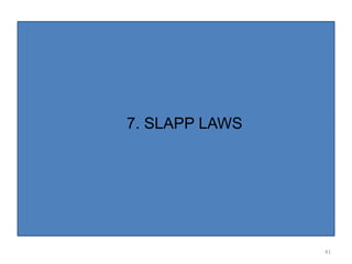41
7. SLAPP LAWS
 