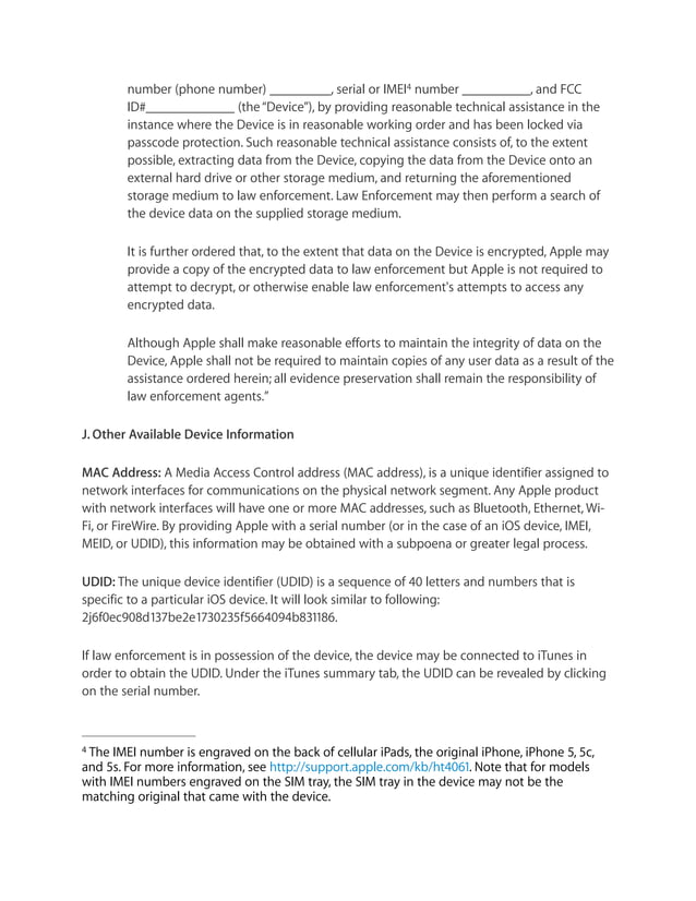 Apple Legal process guidelines US