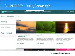 SUPPORT: DailyStrength
www.dailystrength.org
 