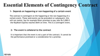 CONTINGENCY AND QUASI CONTRACT | PPT