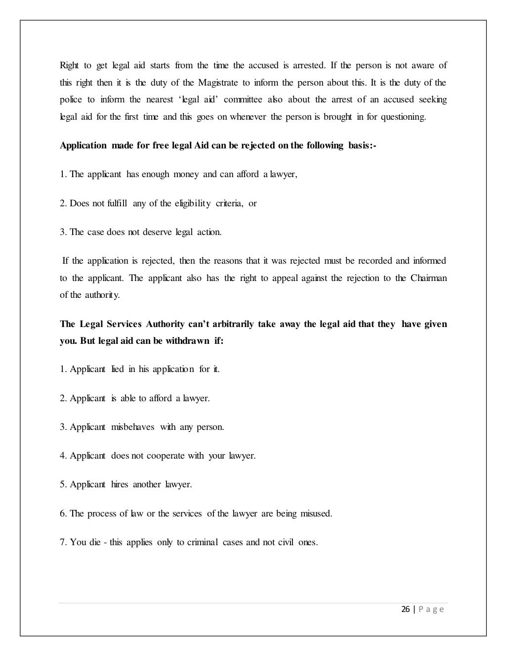 Legal Aid In India