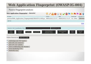 Passive Fingerprint analysis
 