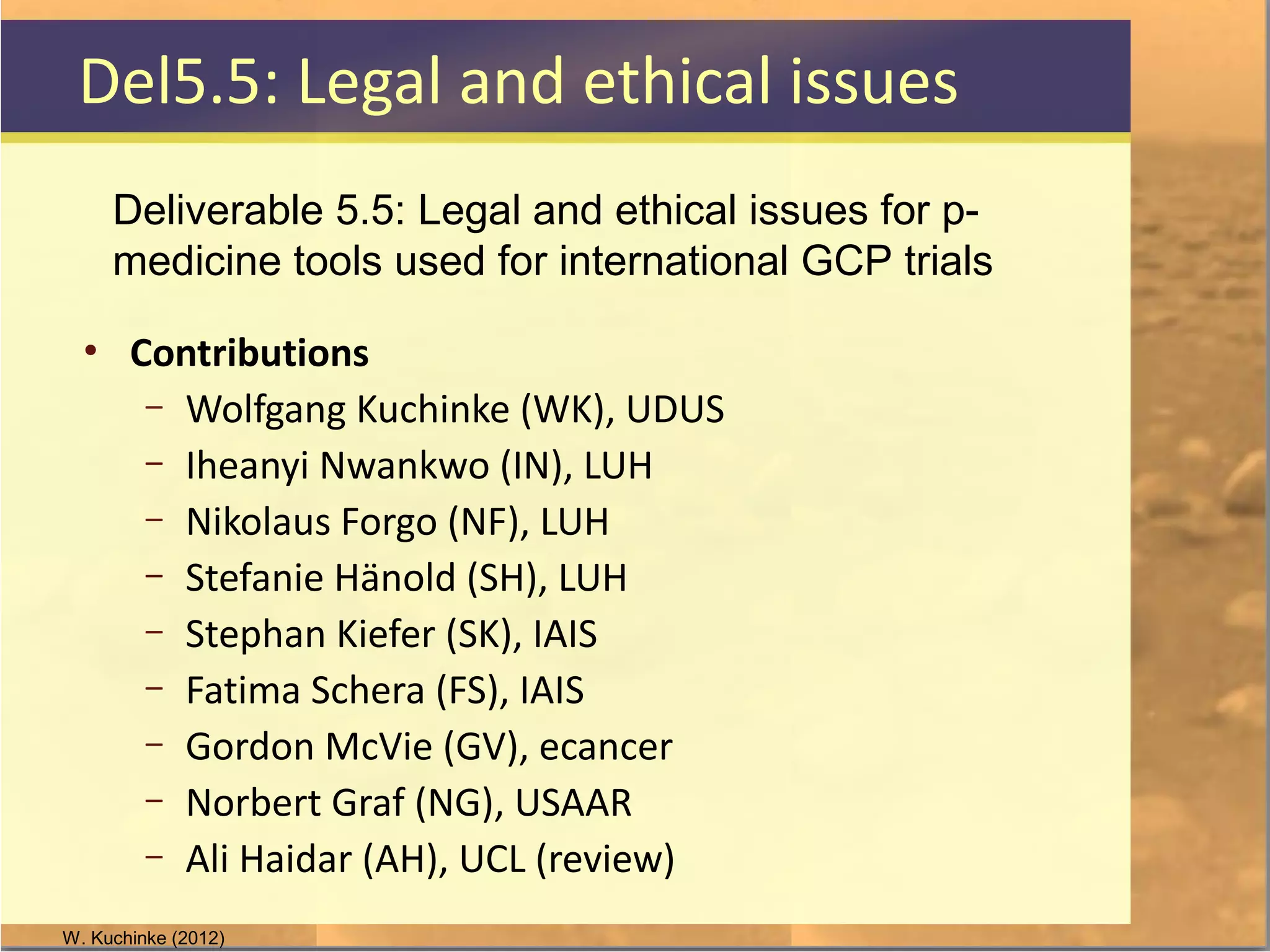 Legal and Ethical Issues of International Clinical Trials