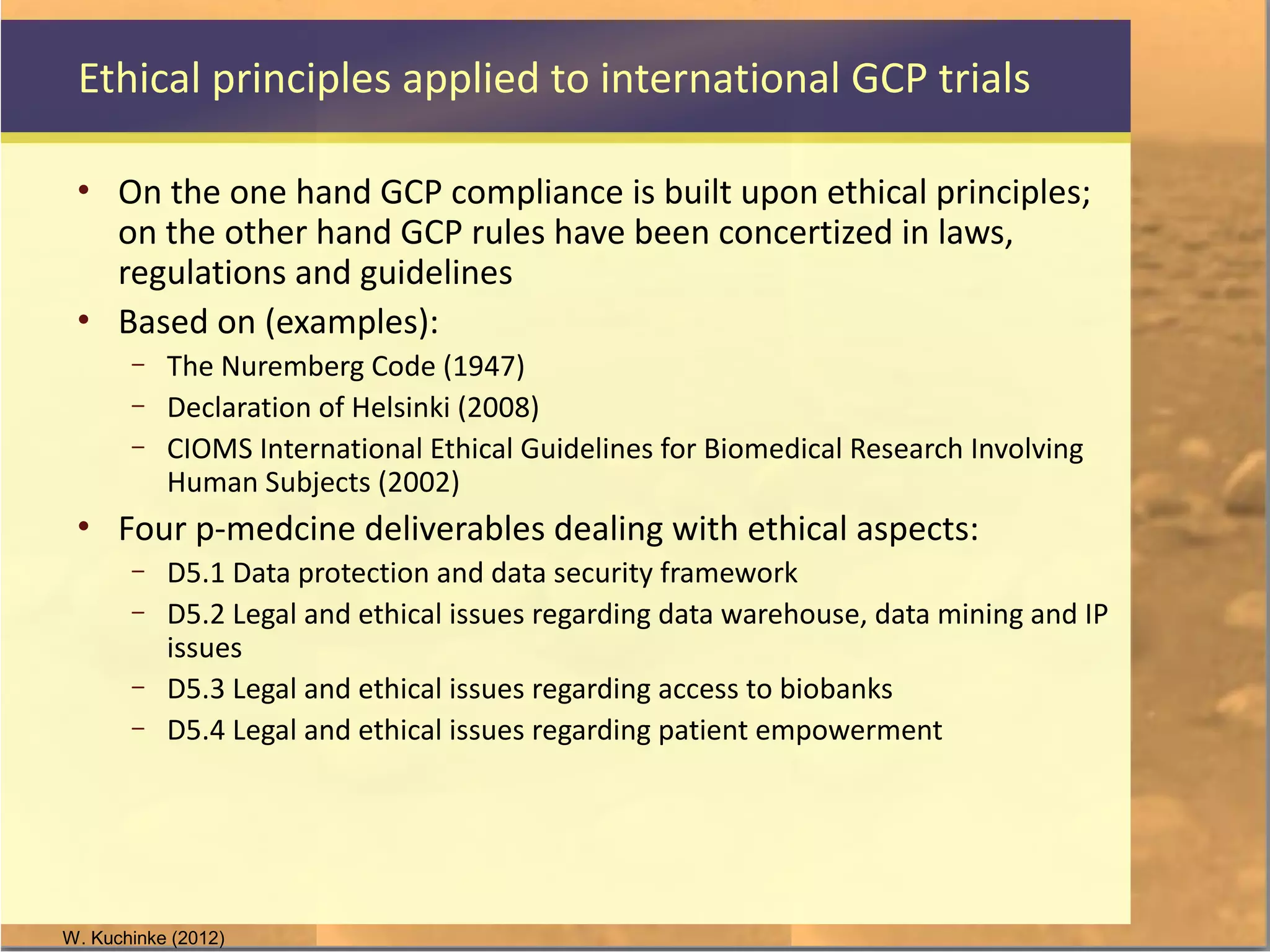 Legal and Ethical Issues of International Clinical Trials