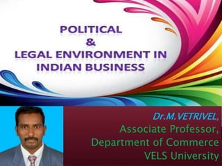 Dr.M.VETRIVEL,
Associate Professor,
Department of Commerce
VELS University
 