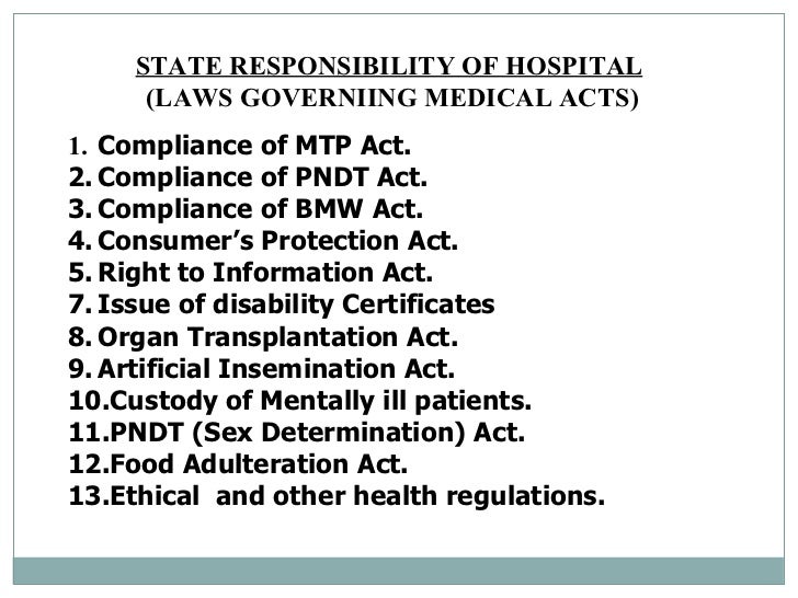 Legal aspect of medical care