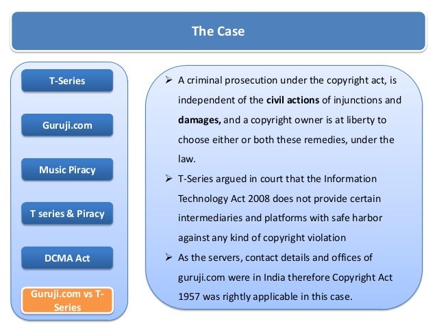 copyright infringement t series vs guruji com copyright violation