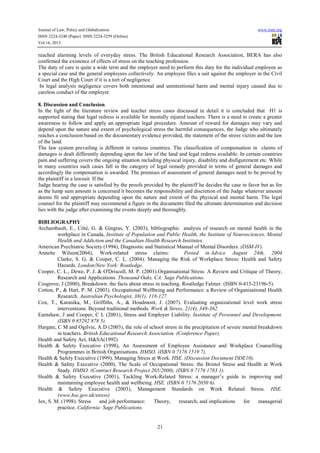 Legal aspects of teaching stress | PDF