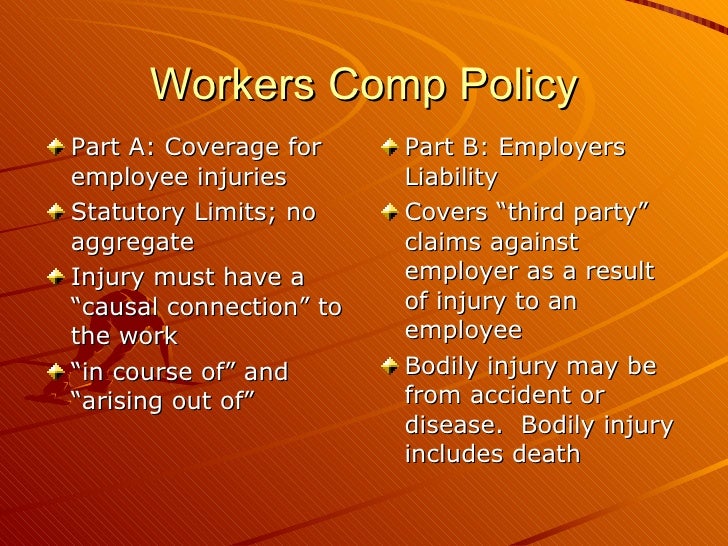 Legal aspects of workers' compensation