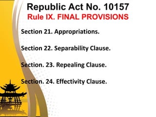 Legal Bases of Education - R.A No. 10157 & R.A. No. 10533 | PPTX