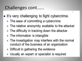 Challenges cont.…..
Saturday, 11 February 2017
 