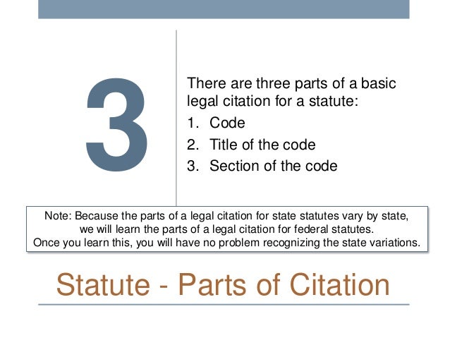 Basic Legal Citation