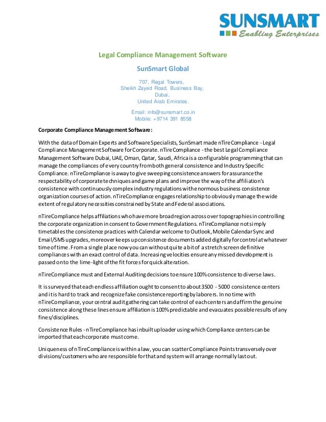 Legal Compliance Software