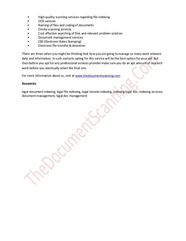 Legal Document Indexing The Best Solution for File Indexing for Lawy…