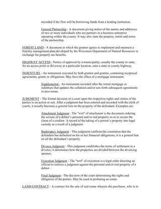 Legal Document Real Estate