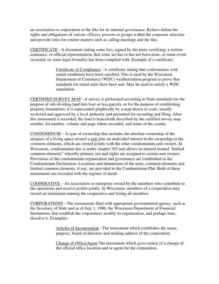 Legal Document Real Estate