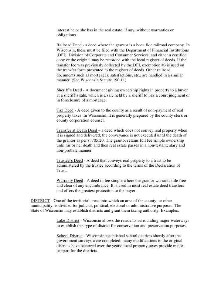 Legal Document Real Estate