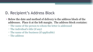 Legal Office Procedure - Correspondence.ppt
