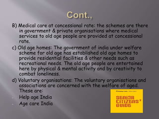 Legal & ethical issues provisions and programmes for elderly | PPTX