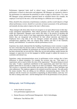 Ethics In Performance Management Legal & Ethical Perspectives In Pa | DOC