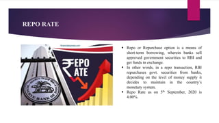 Repo Short RBI AND THE BANKING REGULATION ACT, 1949 | PPTX
