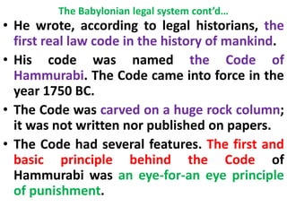 Legal History and Tradition Lecture Notes | PPTX