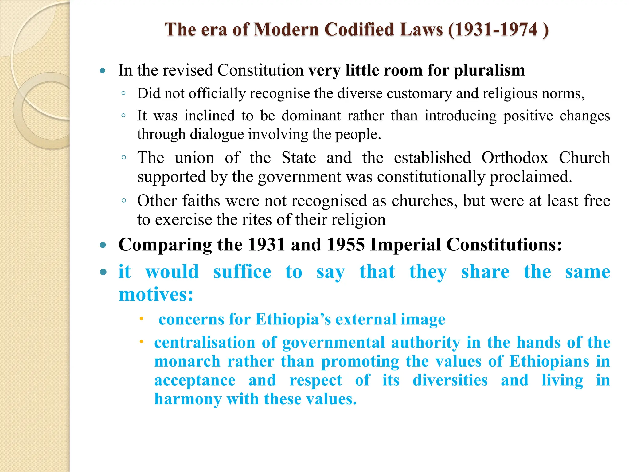Legal History and customary law in Ethiopia | PDF