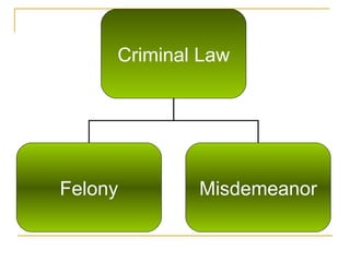 Criminal Law Felony Misdemeanor 