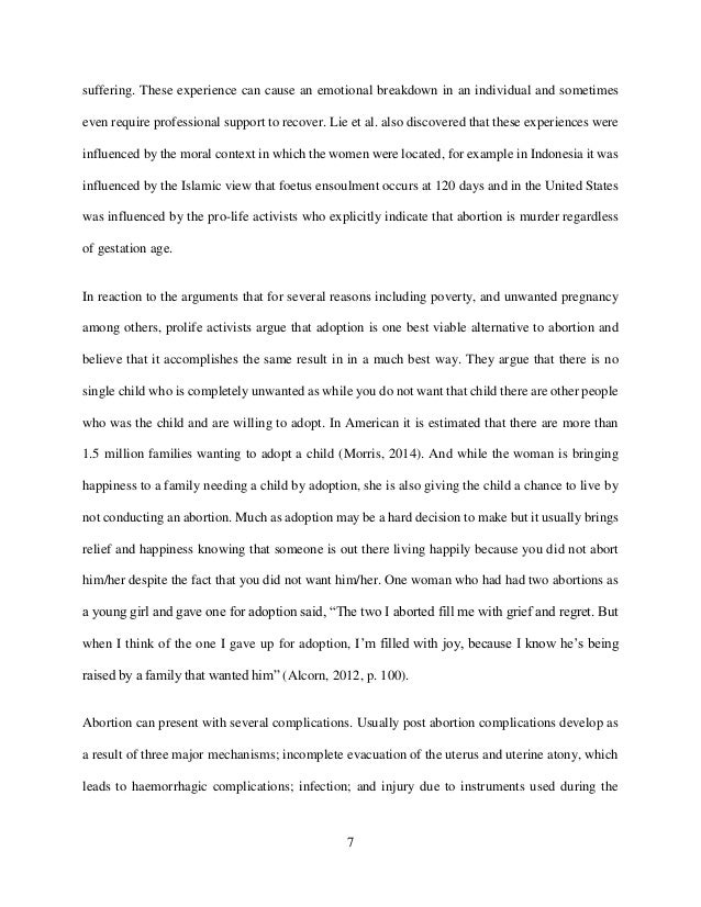essays on abortion pro choice