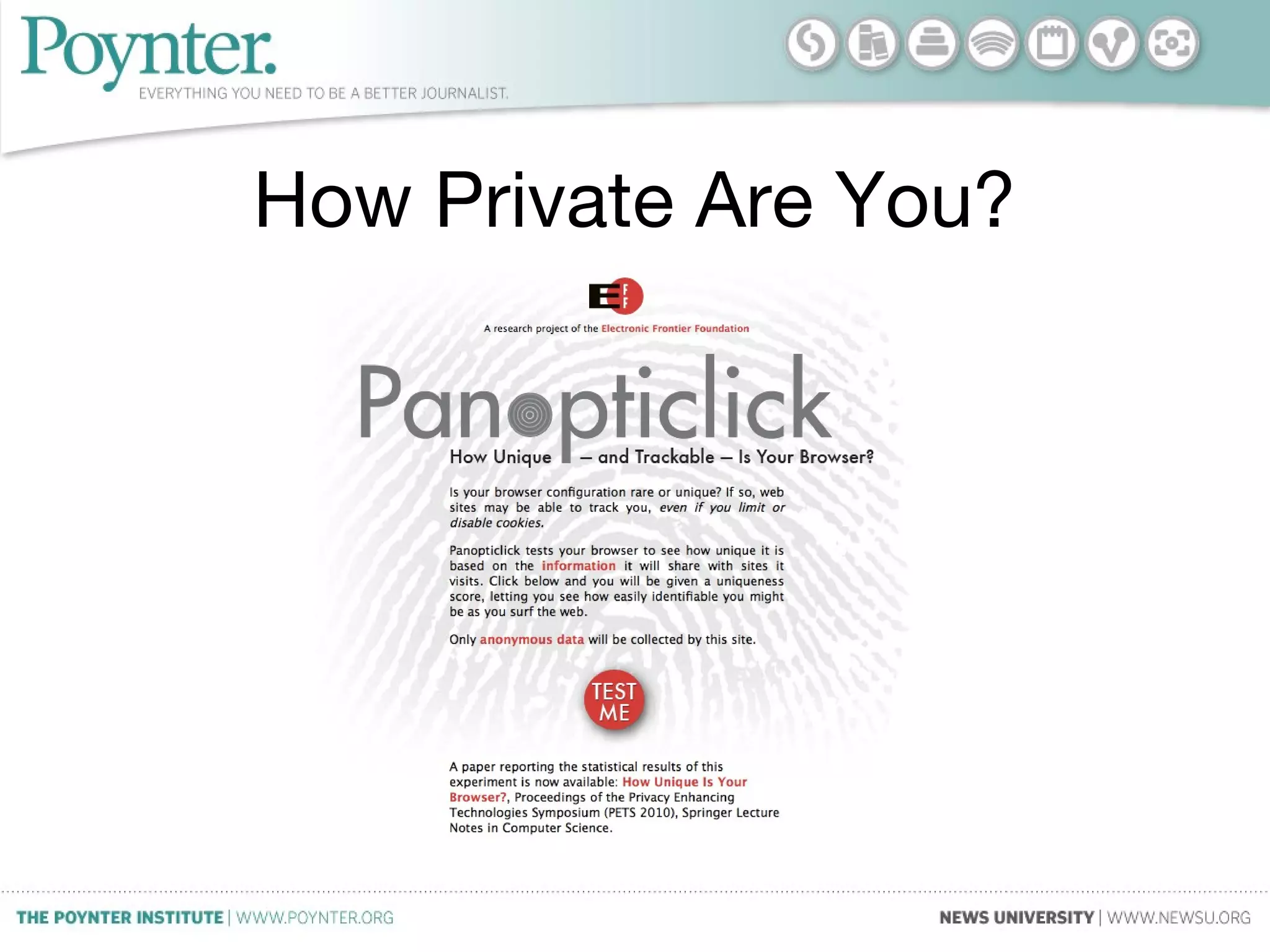 How Private Are You?
 
