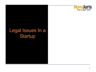 Your Legal Team

Legal Issues In a
Startup

1

 