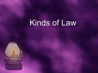 Kinds of Law
 