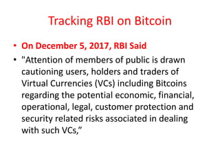 Legality of bitcoins by Prashant Mali