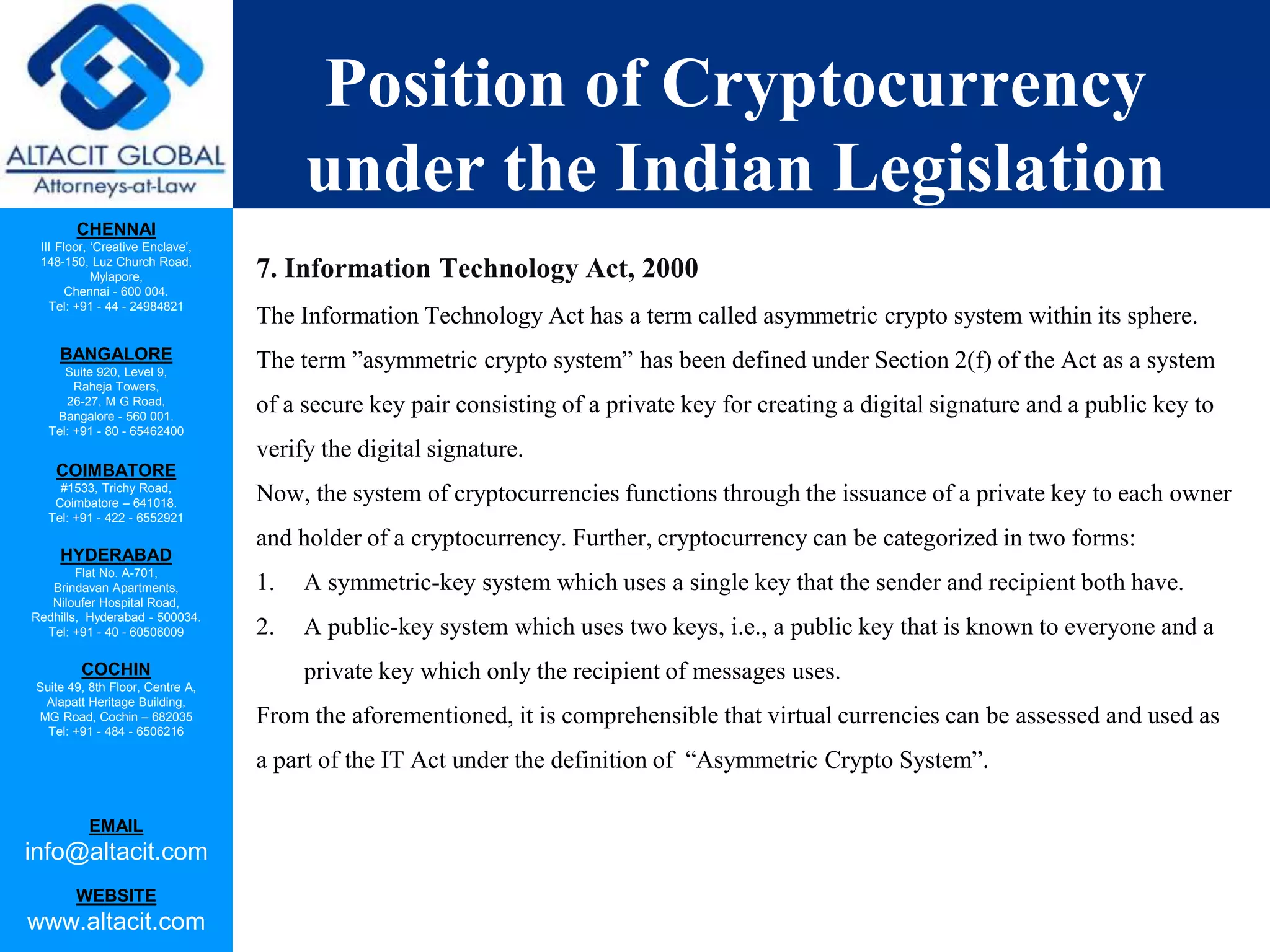 Legality of cryptocurrency in India | PPTX