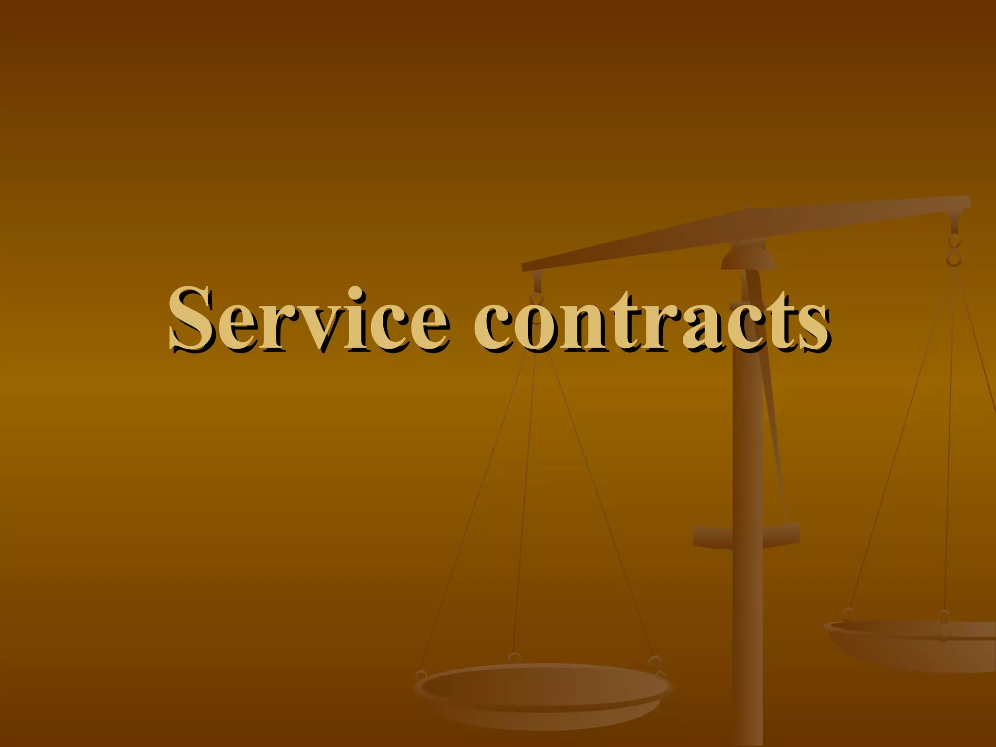 Service contracts