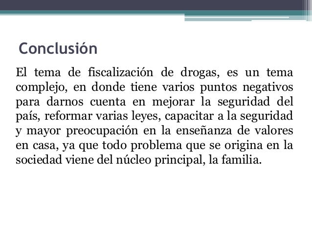 Legalizacion de drogas