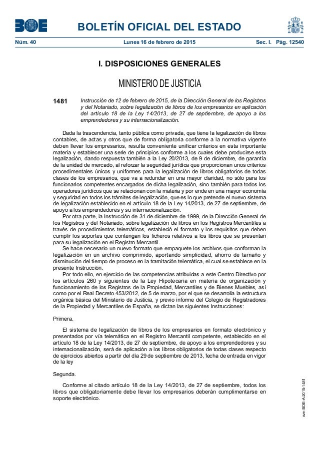 Legalizacion de libros