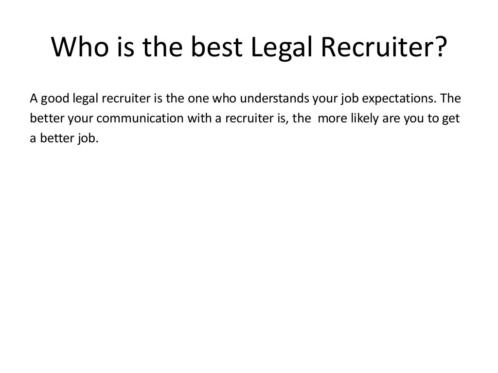 Legal Job Recruitment Agency