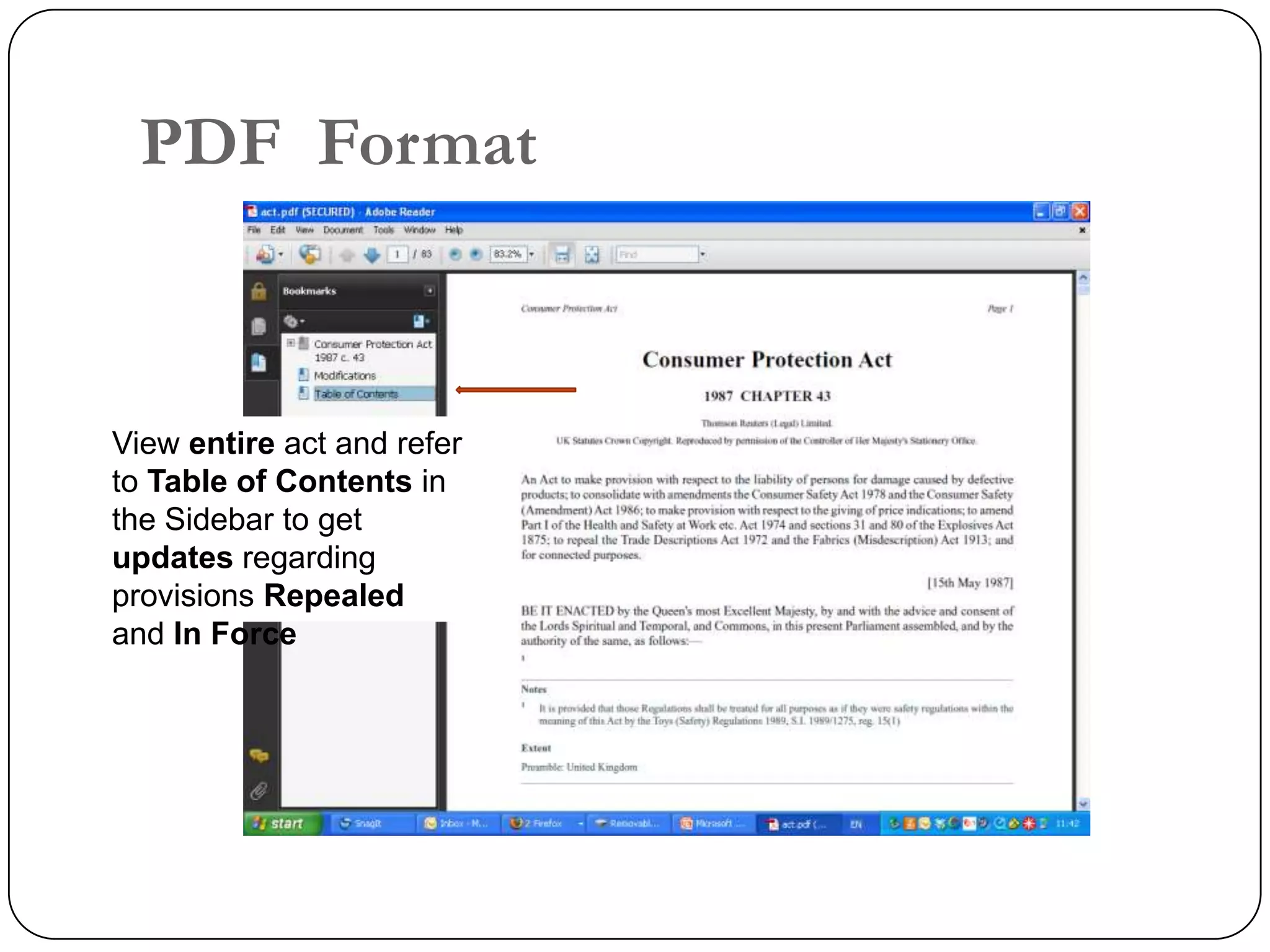 PDF Format



View entire act and refer
to Table of Contents in
the Sidebar to get
updates regarding
provisions Repealed
and In Force
 
