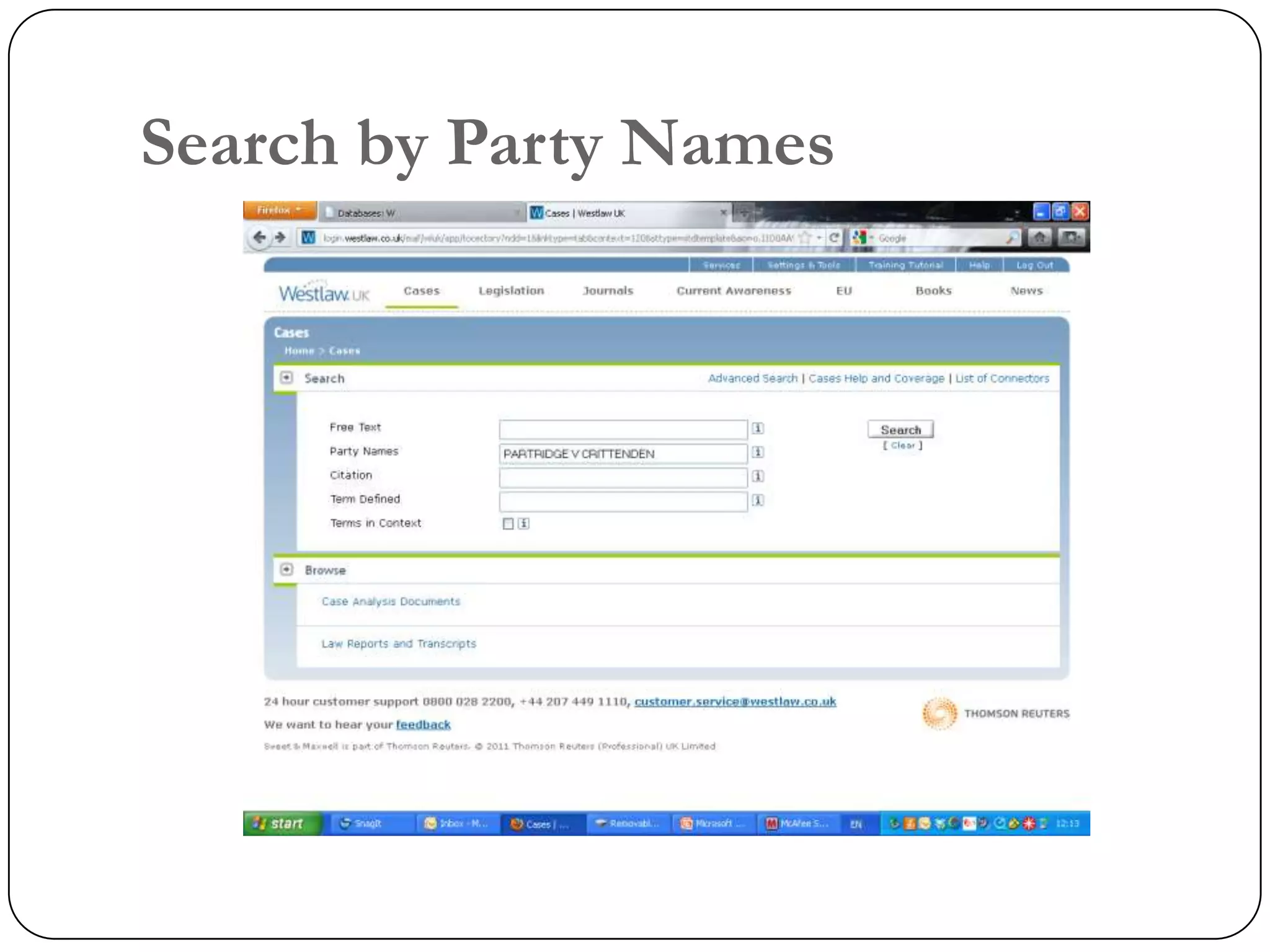 Search by Party Names
 
