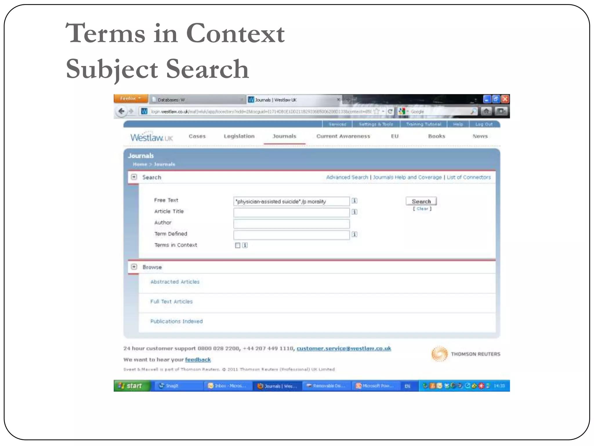 Terms in Context
Subject Search
 