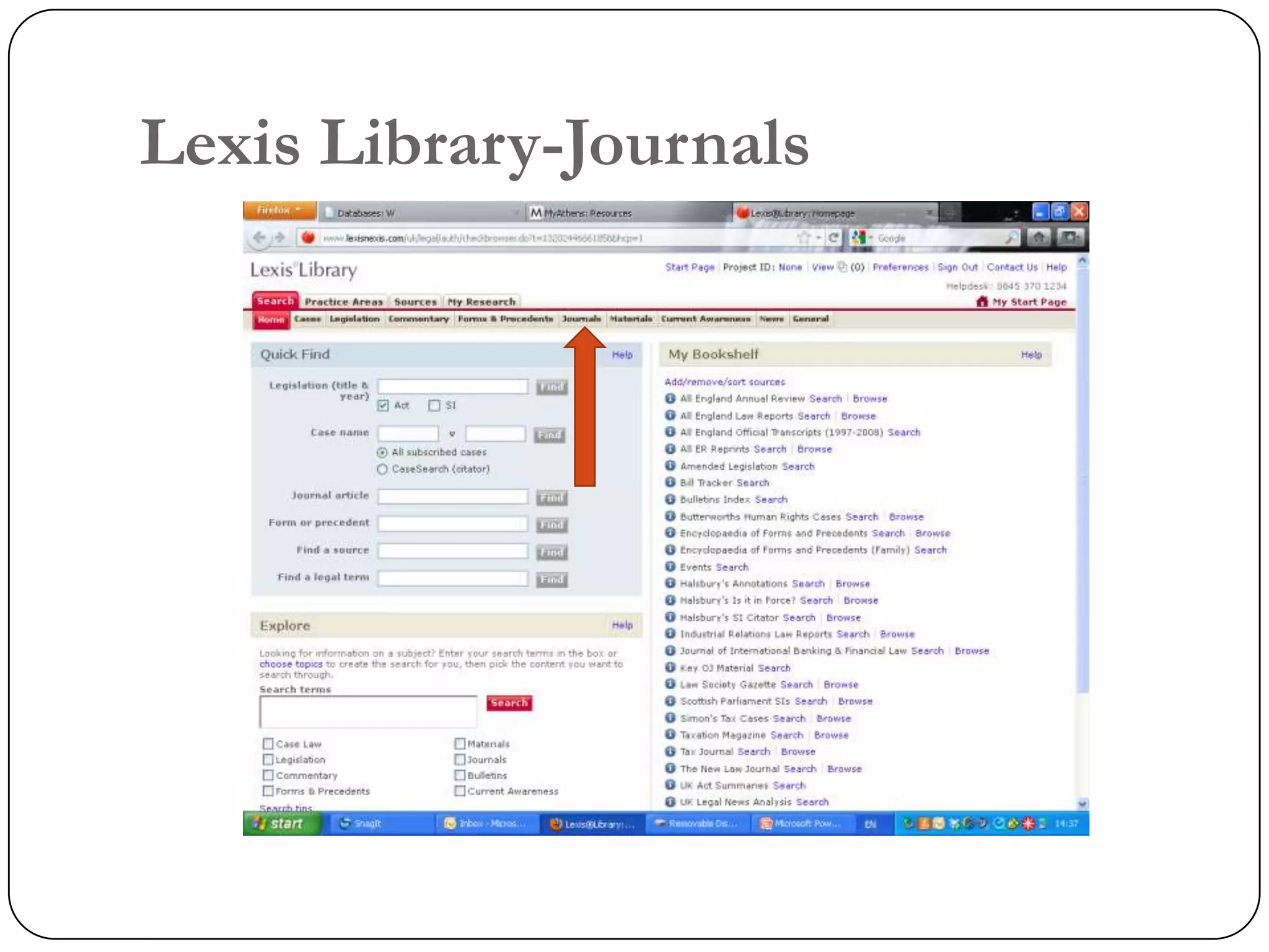 Lexis Library-Journals
 